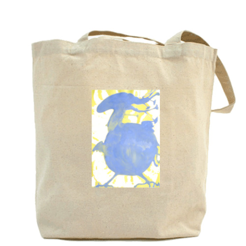 Сумка шоппер с принтом ПТИЦА