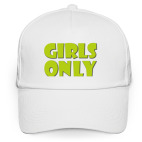 Кепка / бейсболка, белая (печать) GIRLS ONLY!