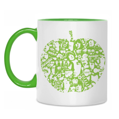 Кружка с принтом Beatles Apple