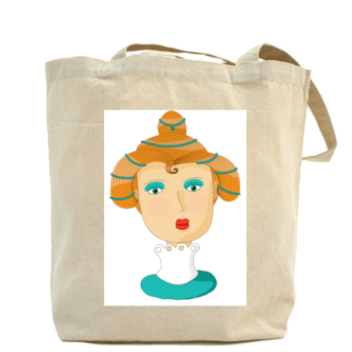 Сумка шоппер с принтом Дамочка