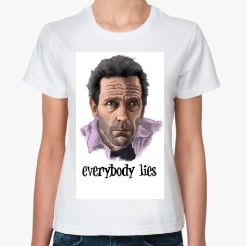 Классическая футболка с принтом  House M.D.