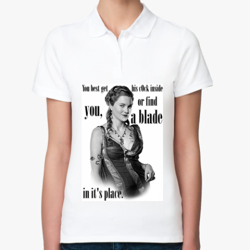 Женская рубашка поло (печать) с принтом  Спартак (Spartacus)