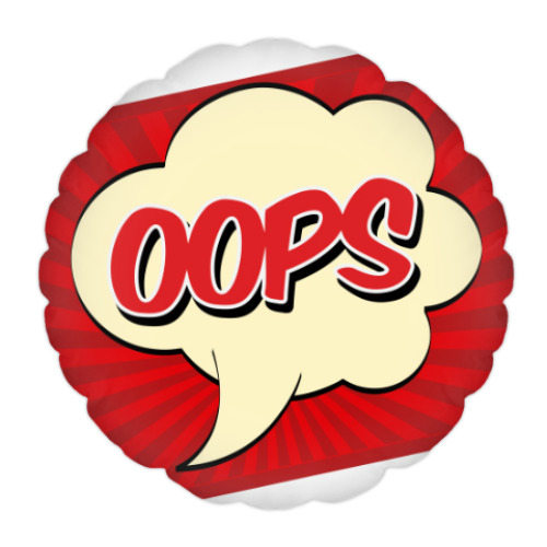Подушка с принтом OOPS
