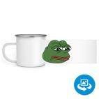 Кружка металлическая белая (круговая запечатка)