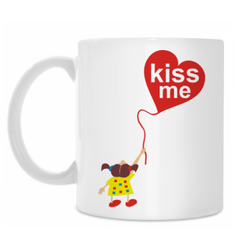 Кружка с принтом Kiss me