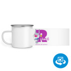 Кружка металлическая белая (круговая запечатка)