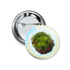 Значок 37 мм Круглый мир