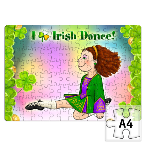 Пазл с принтом I love Irish dance