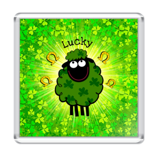 Магнит с принтом Lucky