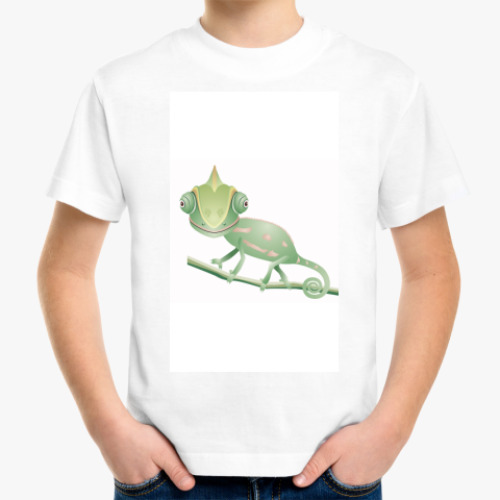 Детская футболка с принтом Хамелеон