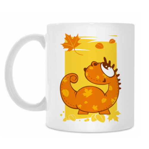 Кружка с принтом осенний дракончик