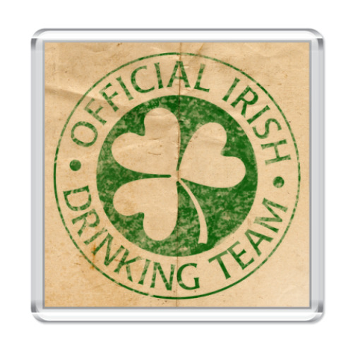 Магнит с принтом Irish drinking team