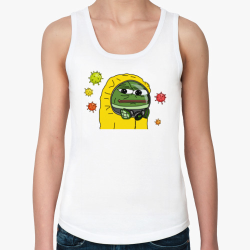 Женская майка с принтом ПЕПЕ КОРОНАВИРУС / PepeCovid19