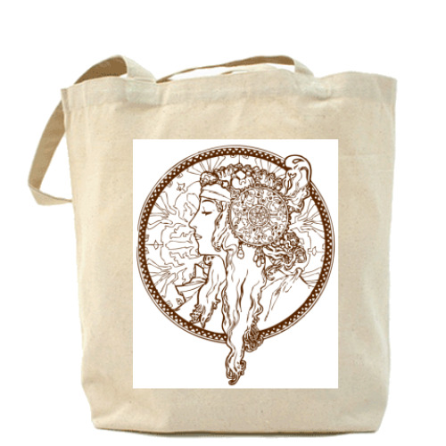 Сумка шоппер с принтом Alfons Mucha