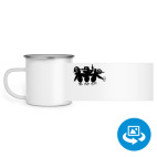 Кружка металлическая белая (круговая запечатка)