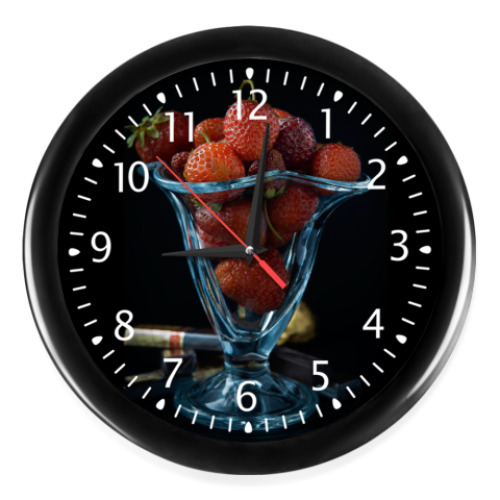 Часы с принтом Клубничка к завтраку