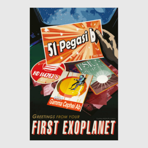Постер с принтом 51 Pegasi b: greetings from your first exoplanet