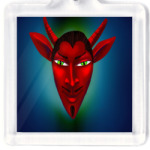 Красный улыбающийся демон