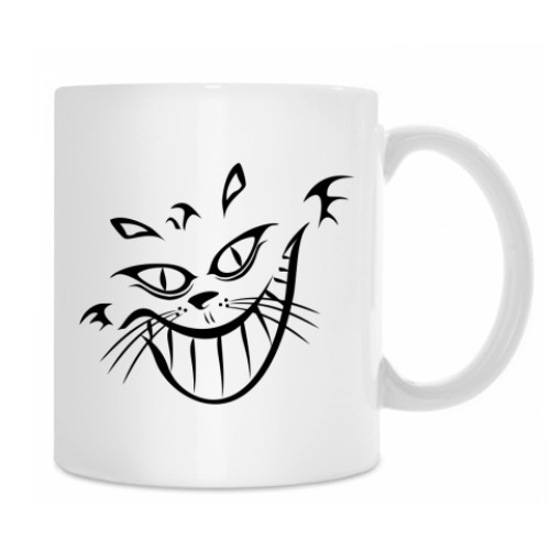 Кружка с принтом Чеширский Кот