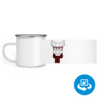 Кружка металлическая белая (круговая запечатка)