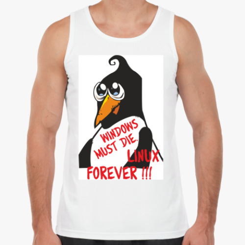 Майка с принтом WINDOWS MUST DIE