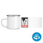 Кружка металлическая белая (круговая запечатка)