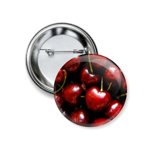 Значок 37мм с принтом Черешня