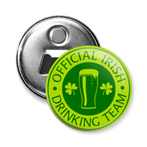 Магнит-открывашка с принтом Irish drinking