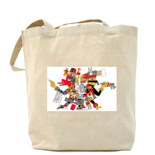 Сумка шоппер с принтом «Боги ацтеков»