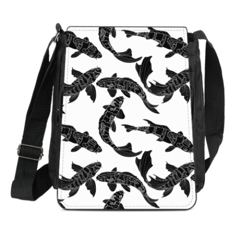 Сумка-планшет с принтом Танец рыб