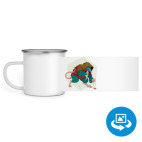 Кружка металлическая белая (круговая запечатка)