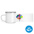 Кружка металлическая белая (круговая запечатка)