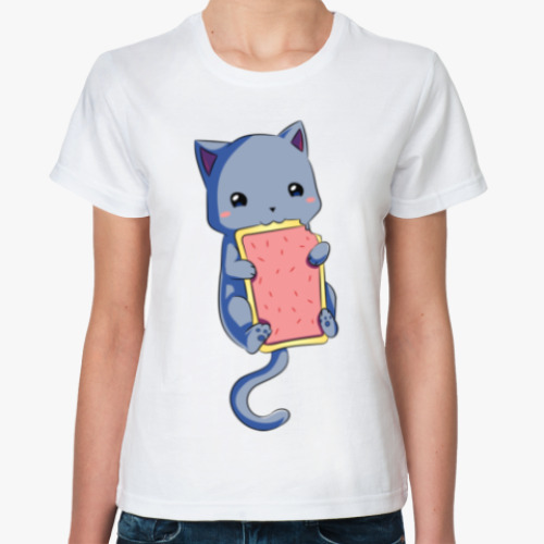 Классическая футболка с принтом Милый Котенок