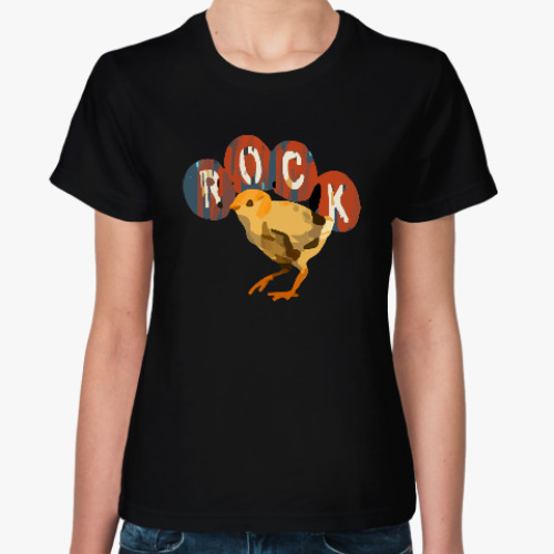 Женская футболка с принтом Rock Chick