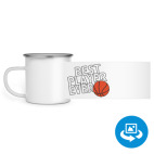 Кружка металлическая белая (круговая запечатка)