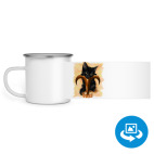 Кружка металлическая белая (круговая запечатка)