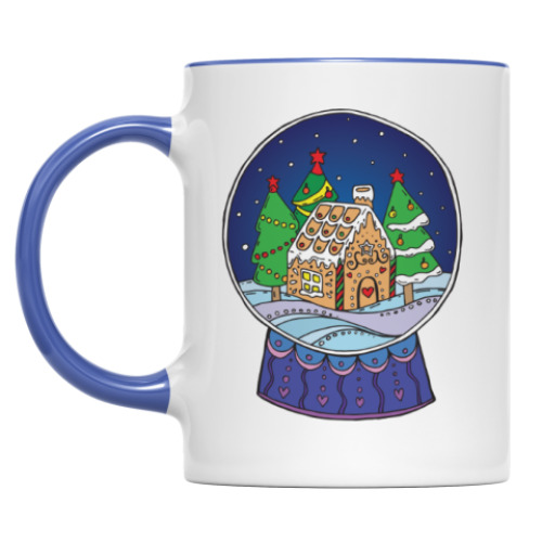 Кружка с принтом Снежный шар