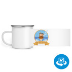 Кружка металлическая белая (круговая запечатка)