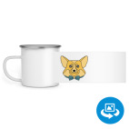 Кружка металлическая белая (круговая запечатка)