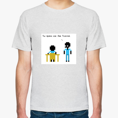 Футболка с принтом  Лев Толстой