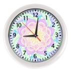 Настенные часы (с цифрами) Нежный цветок - мандала