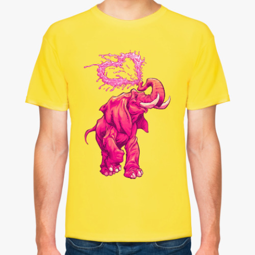 Футболка с принтом Счастливый слоник