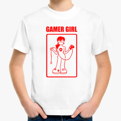 Детская футболка с принтом Gamer Girl