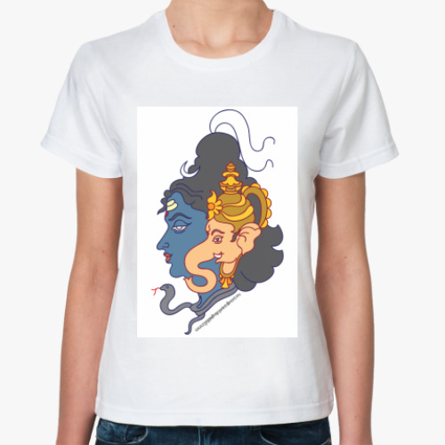 Классическая футболка с принтом Krishna