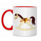 Двухцветная кружка Лошадка-качалка