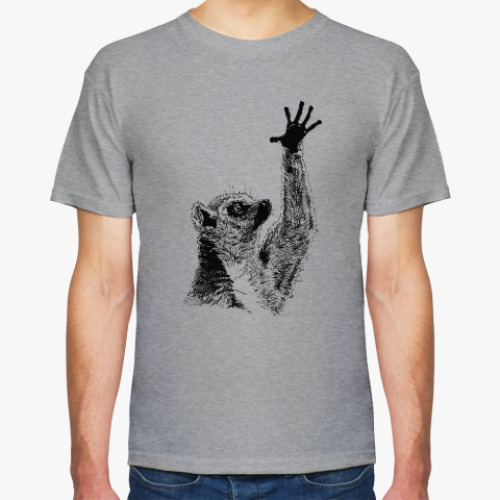 Футболка с принтом Лемур