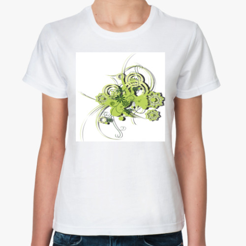 Классическая футболка с принтом Зелень