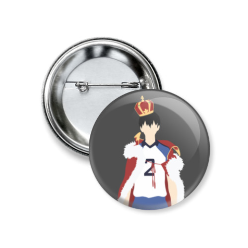 Значок 37мм с принтом Haikyuu!! Волейбол!! Тобио Кагеяма