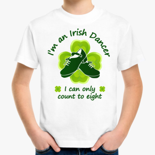 Детская футболка с принтом Irish dancer