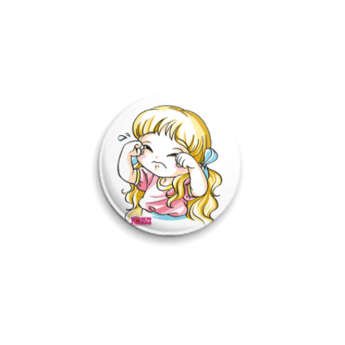 Значок 25мм с принтом Маня плачет